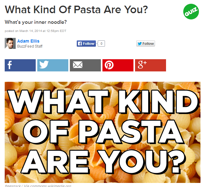 Buzzfeed Quizzes_Interactive Content Examples